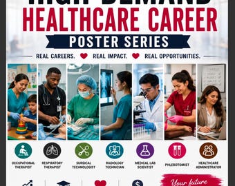Healthcare Career Exploration Poster Set | Classroom Decor