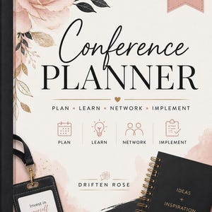 Conference Planner Printable | Professional Development Organizer | Teacher Conference Binder | Session Notes | PD Workbook PDF