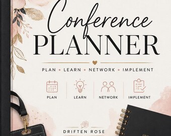 Conference Planner Printable | Professional Development Organizer | Teacher Conference Binder | Session Notes | PD Workbook PDF