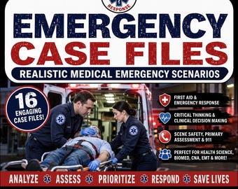 Emergency Response Case Files Bundle | Realistic Medical Scenarios (Printable PDF)