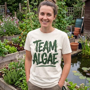 T-shirt Team Algae I L'ORIGINAL | Chemise réfléchissante pour l'étang, PNG amateur d'algues, conception de la nature de l'étang, graphique humour écologique, vibrations côtières