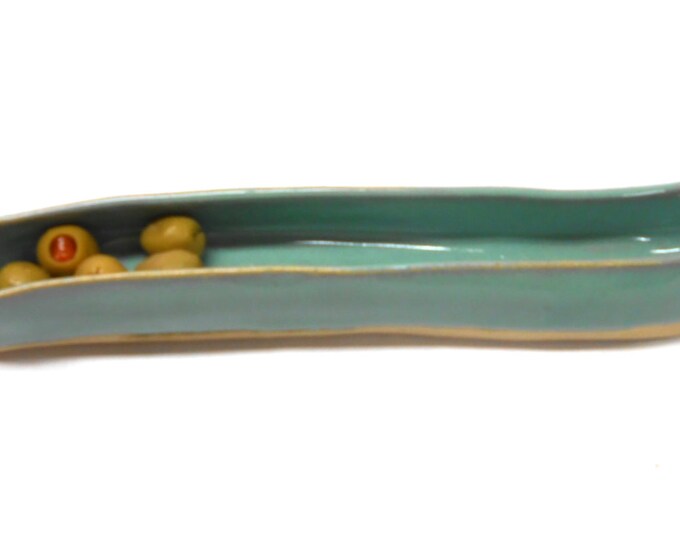 Pottery Olive Server Ceramic Olive Dish Pottery Olive Dish Etsy