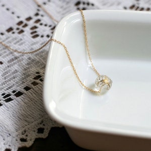 I Am Whole Necklace - Clear Gold Kintsugi Inspired Minimalist Dainty Layering Necklace - Intention Jewelry - Hamrick Avenue