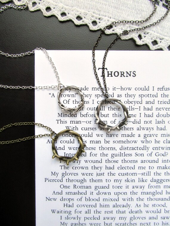 Crown of thorns necklace shop sterling silver