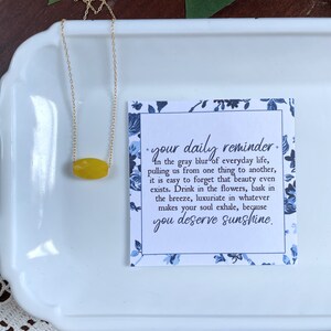 You Deserve Happy, Sunshine Necklace, You Deserve Sunshine, Your Daily Reminder, Self Love Necklace, Quotes About Life, Inspirational Gift image 3