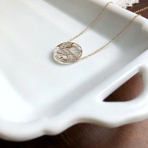 I Am Whole Necklace Kintsugi Inspired Clear Gold Round Disc Pendant Layering Necklace Intention Jewelry Hamrick Avenue image 4