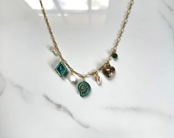 Beach Charm Necklace, Gold Nautilus Seashell Necklace, Bohemian Charm Necklace, Summer Coastal Necklace, You Are Not Alone - Nerissa