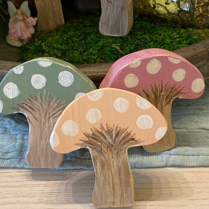 Mushroom Shelf Sitters ~ Tiered Tray Decor ~ Mushrooms~ Garden Party Decor