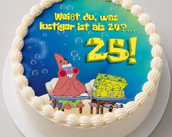 Weißt du, was lustiger ist als 24? 25 Blau Digital Cake Topper