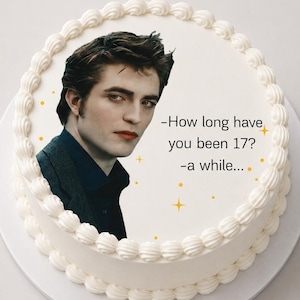 Funny Vampire Birthday Cake Topper PNG, Edward Cake Design, Edible  Image Digital Download