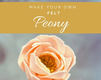 DIY Felt Peony Kit