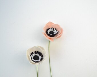 Felt Anemone - Build your own Bouquet - Felt Flowers A La Carte