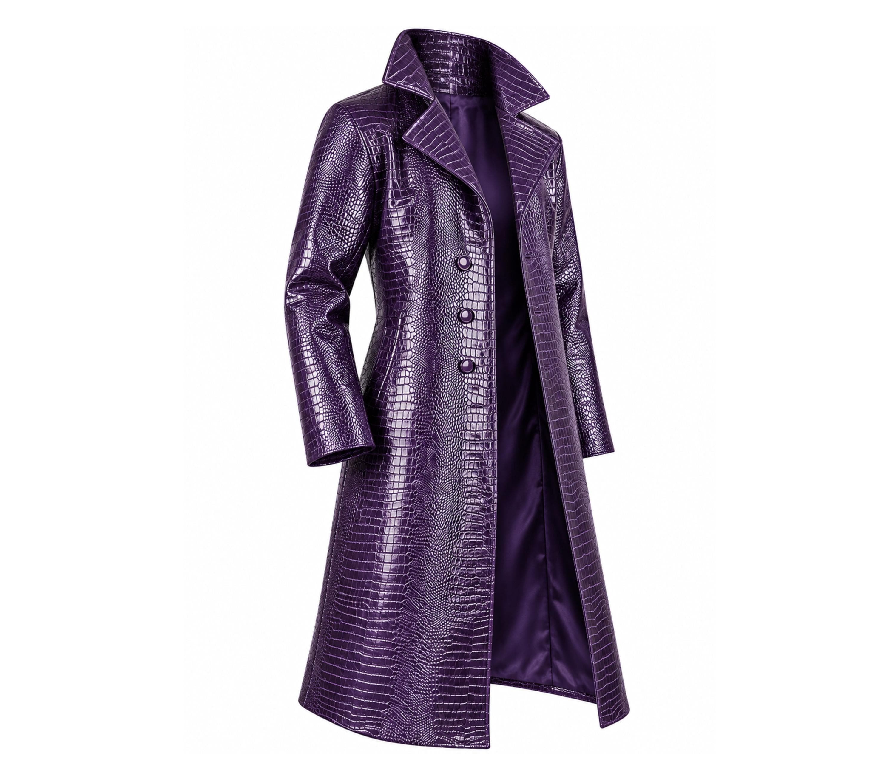Purple Trench Coat - Etsy