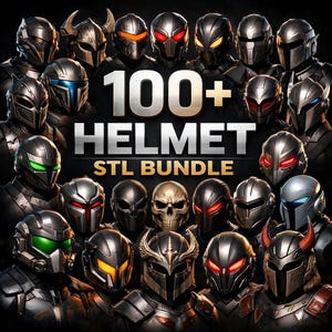 100+ Futuristic Helmet STL Bundle | Sci-Fi Cyberpunk Cosplay 3D Print Files