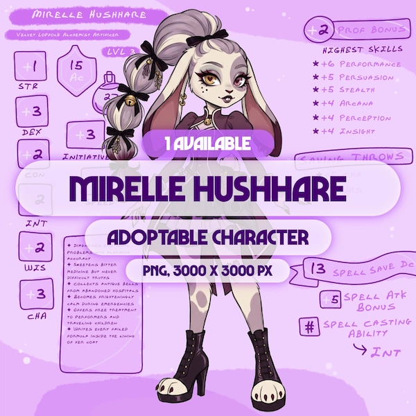 Female Rabbit Oc Rabbit Oc - Etsy