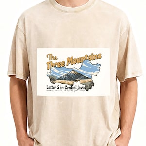 Central Java Mountains T-Shirt, Indonesian Volcano Travel Graphic Tee