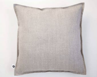 Natural linen throw pillow, boho pillow cover, farmhouse style pillow, PILLOW COVER