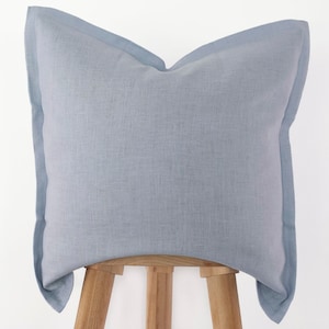 Dusty blue throw pillow cover