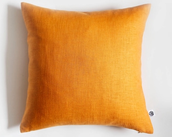 Almohada amarilla, Almohadas de tiro amarillas, Funda de almohada de lino amarillo, antisos amarillos, Almohadas de acento, Almohadas amarillas decorativas, Almohada de sofá 0280