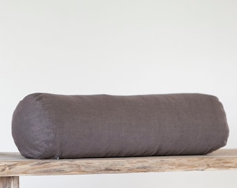 Slate brown Bolster pillow COVER - bungalow bolster - brown body pillow cover