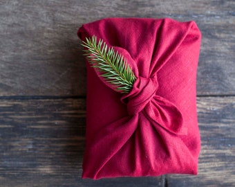 Japanese Christmas furoshiki cloth, bento wrapping, sustainablegift wrapping - custom size