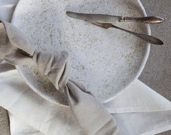 Natural Linen Napkins Set | Eco-Friendly & Sustainable Cloth Napkins