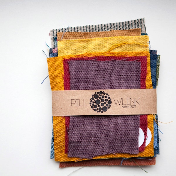 Set campioni di tessuti di lino per tessili per la casa, per federe, tende, tovaglioli.