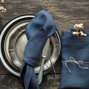 Dark gray linen napkins Stonewashed napkins bulk Many colors available