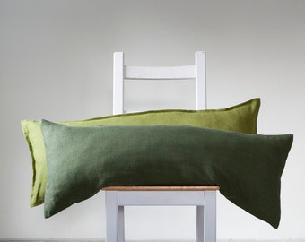 Green lumbar pillowcases set of 2, custom size lumbar pillow covers, bed lumbar pillow covers