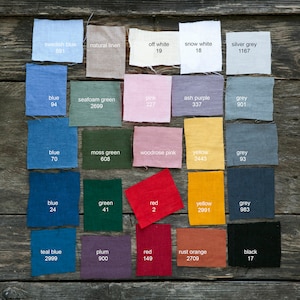 Stonewashed linen napkins, Softened cloth napkins bulk or in set, 25 colors available, classic size 18x18 inch image 1