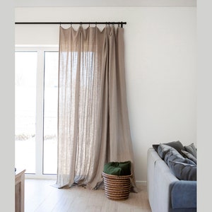 Linen living room curtains, linen drapes, linen curtains panels for living room, custom colour curtains, few size options