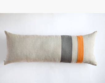 Color block style Long lumbar pillow cover | Custom size pillowcase for modern home decor