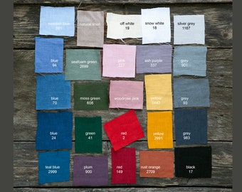 Stonewashed linen napkins, Softened cloth napkins bulk or in set, 25 colors available, classic size 18x18 inch