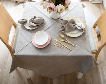 Natural linen tablecloth, linen tablecloth, classic linen tablecloth, rustic tablecloth
