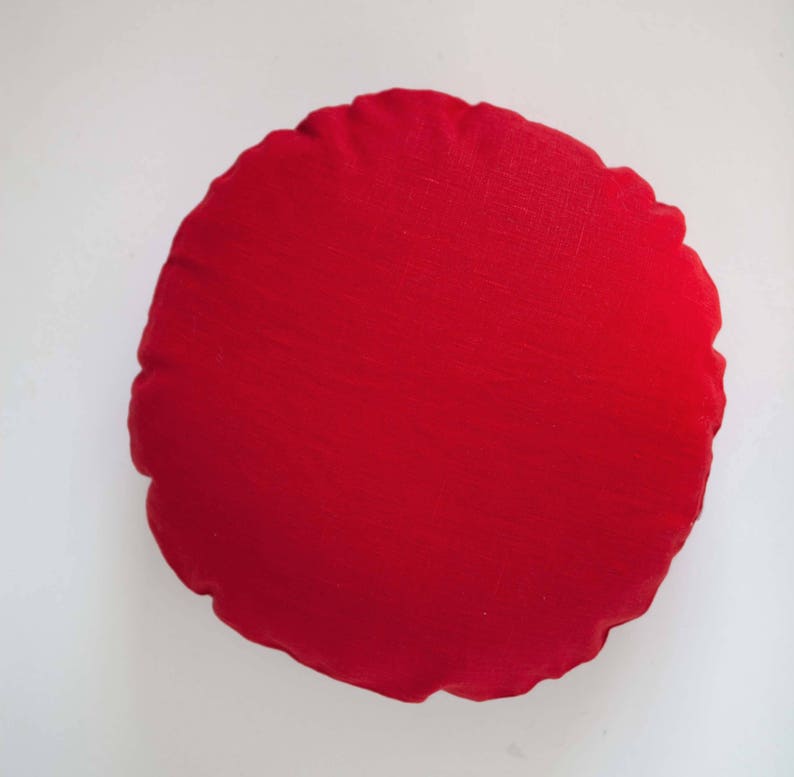 Daybed Round Pillows Daybed Cushions Linen Round Pillow With Etsy