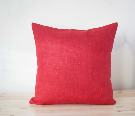 plain red cushions