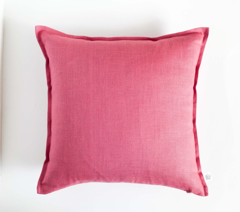 Muted pink throw pillows set Natural linen pillowcase set Pink Etsy