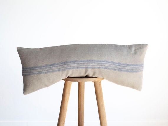 Grain sack lumbar pillow hot sale