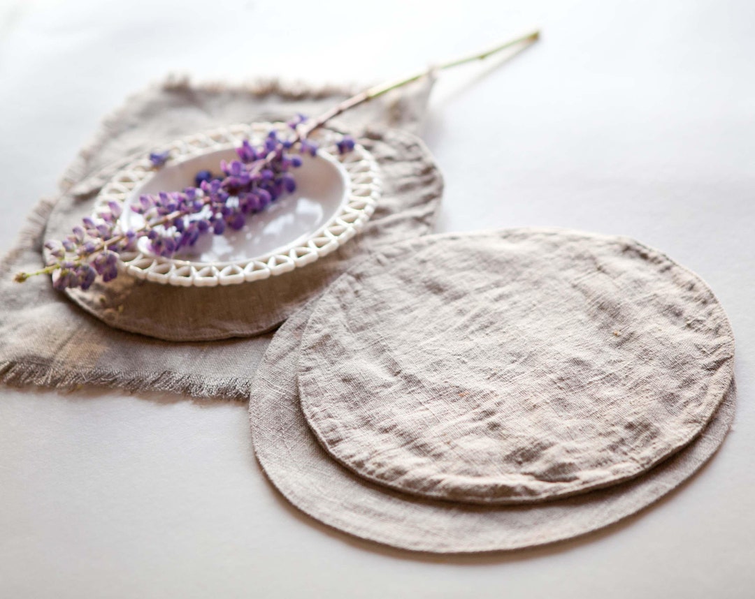 Large Round Placemats Set Burlap Placemats Round Table Place Mats