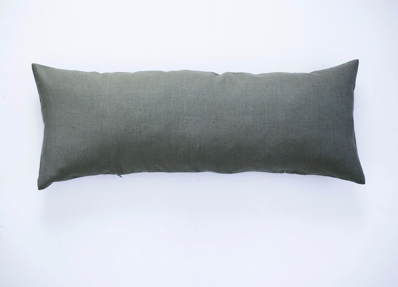 Long Lumbar Pillow Cover Sage Green Body Pillow Case Sage Etsy