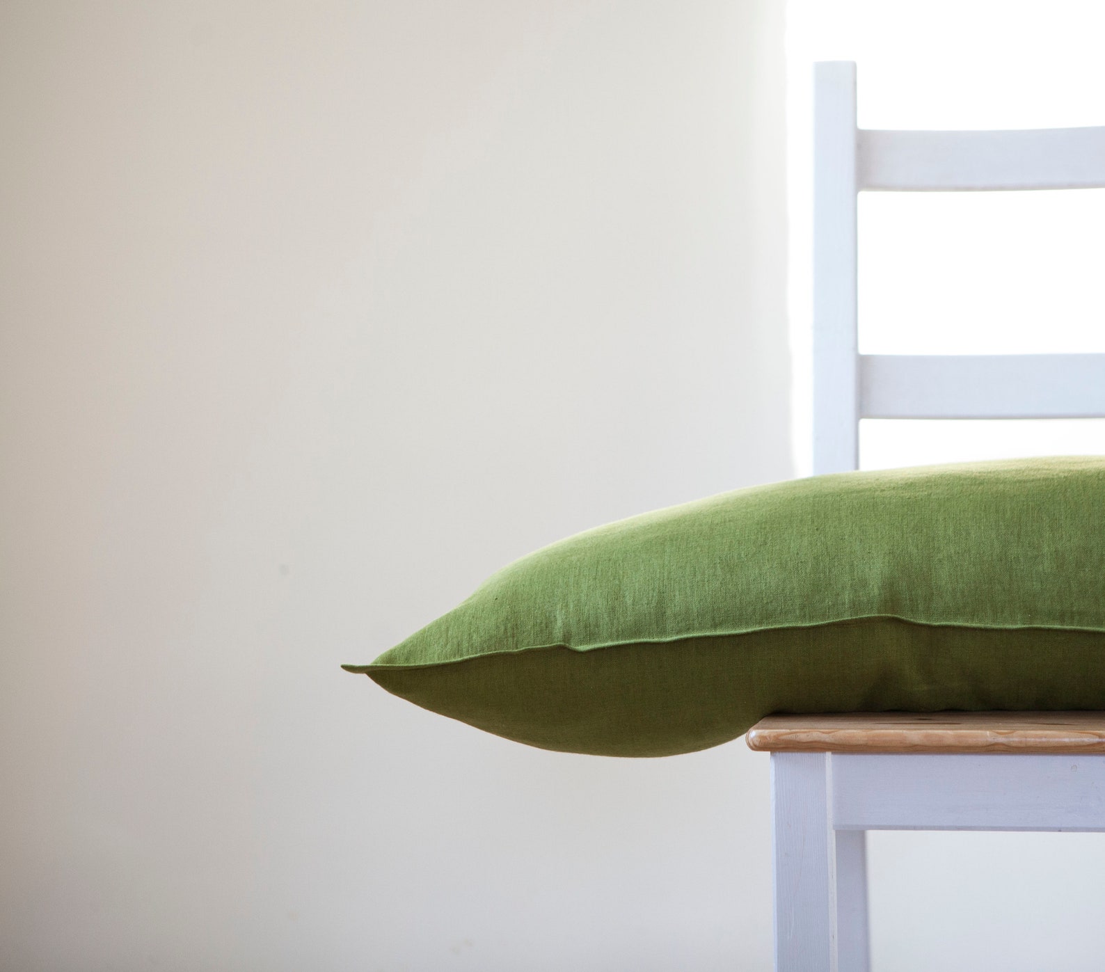 Green long lumbar pillow cover Forest green throw pillow Etsy