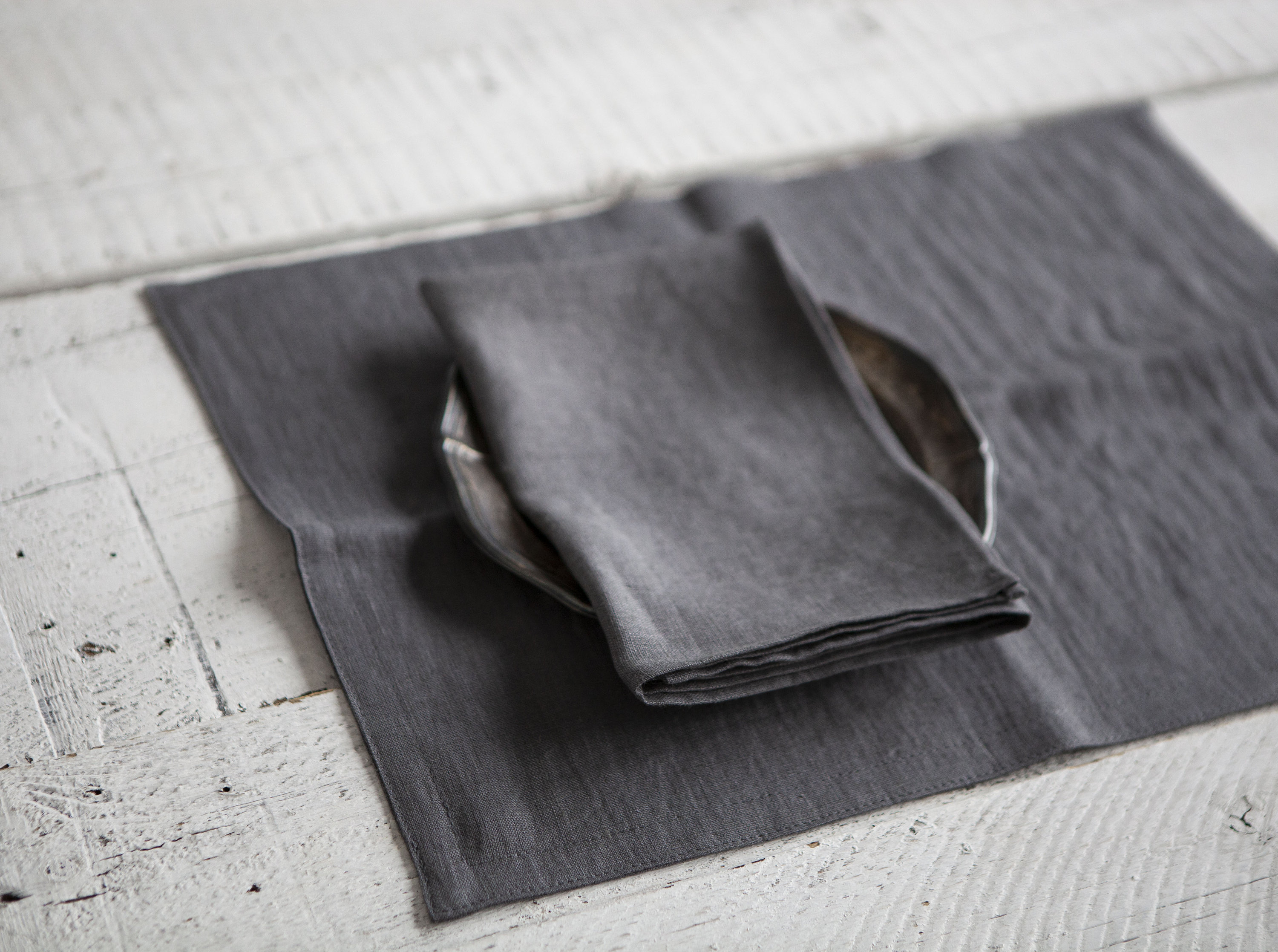 Gray cloth placemats linen placemats Gray Linen placemat Etsy