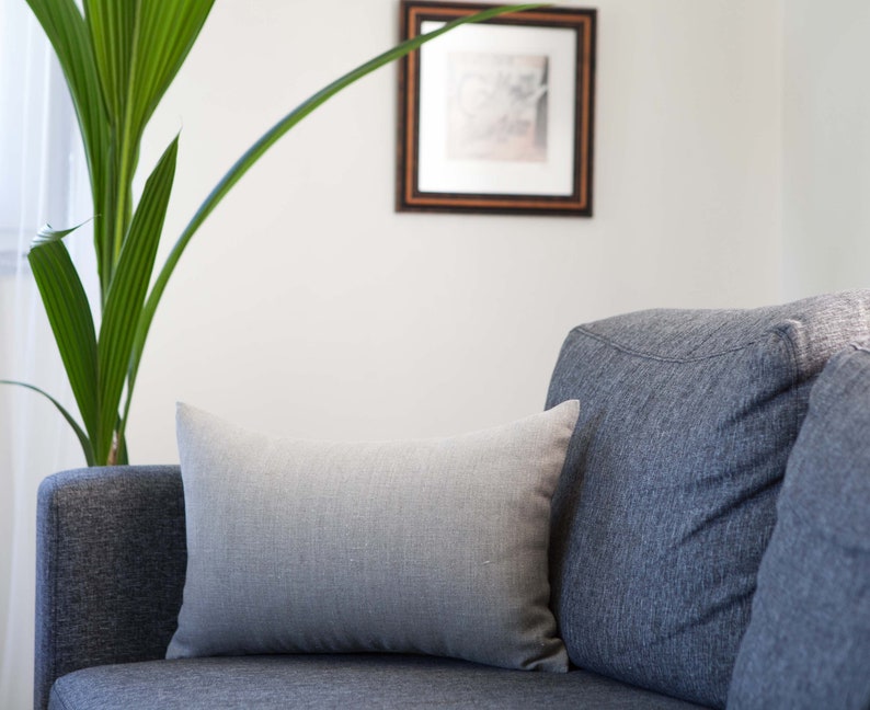 Boudoir Pillow Cover Natural Linen Small Lumbar Linen Throw Etsy