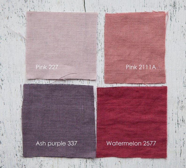 Linen fabric samples set for home textile, for pillowcases, curtains, napkins. image 6