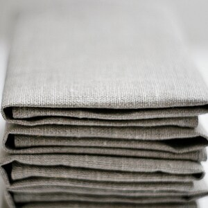 Washed rough linen napkins set of 6 Natural linen napkin bulk Cloth napkins Rustic farmhouse decor image 4