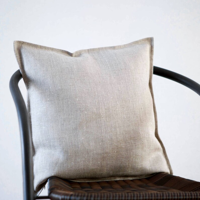 Linen Pillow Cover Natural Linen Sham Custom Size Etsy