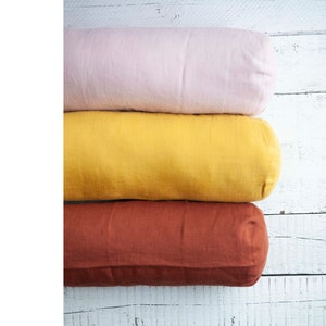Long bolster pillow cover, classic bolster pillowcase in custom size with hidden zipper closure, 100% linen image 5