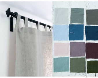 Linen curtains, stonewashed linen curtains, farmhouse curtains, custom curtains, curtain panel in custom size