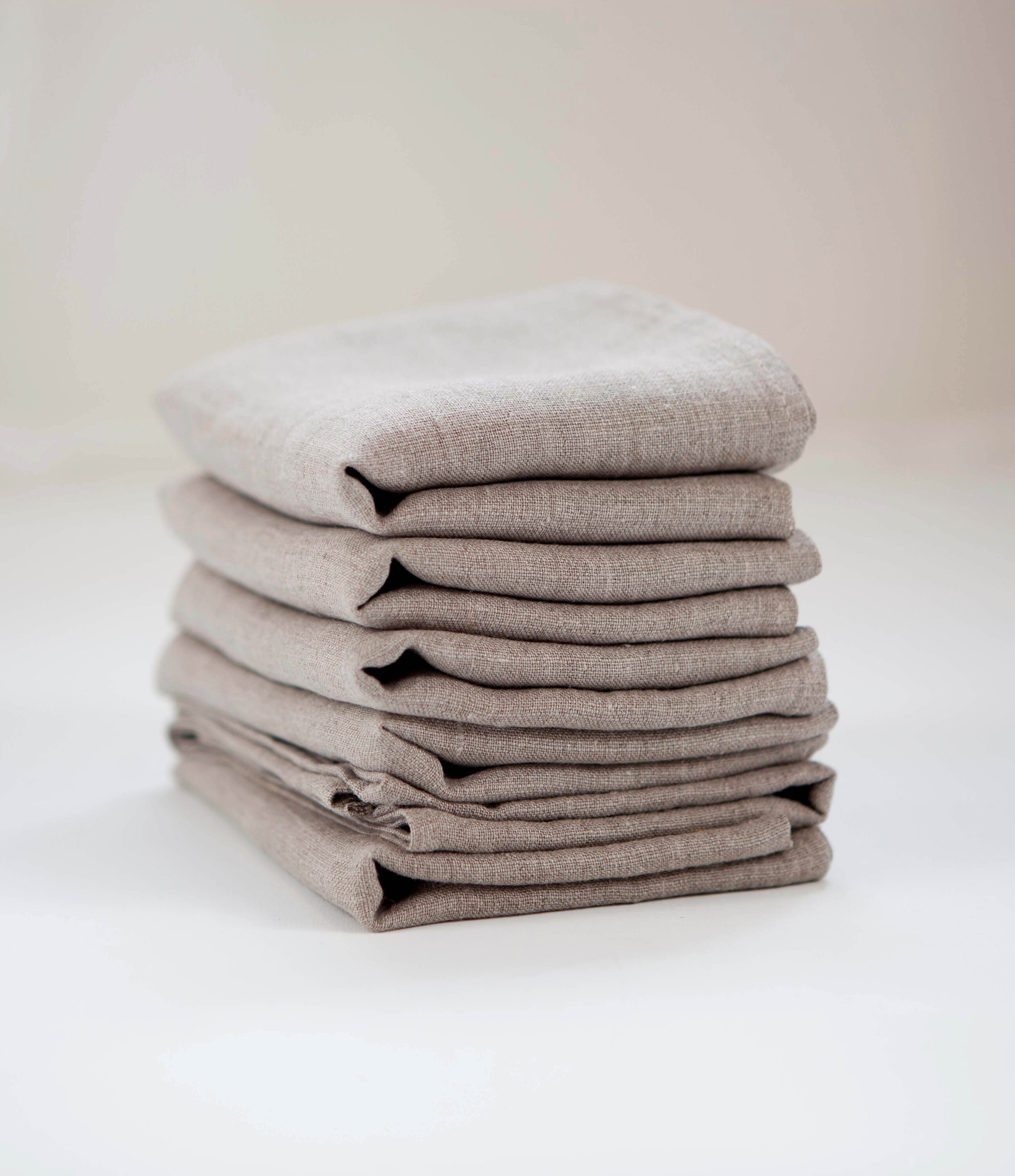 Natural Linen Napkins, Cloth Dinner Napkins for Christmas Table