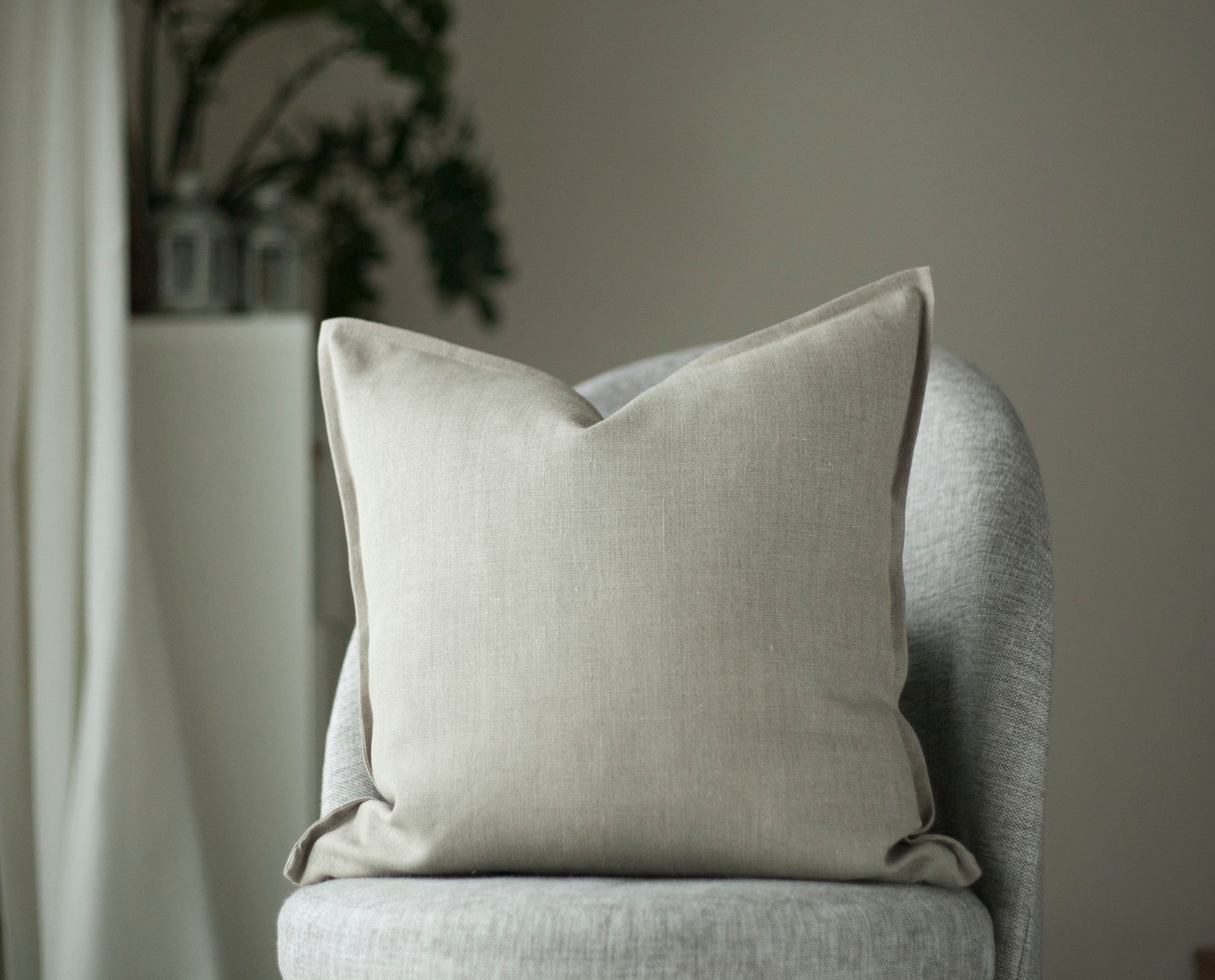 Throw pillow covers from natural linen Natural Linen Decorative Accent Pillow